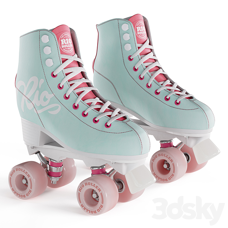 Rio Roller Script Skates - EU Size 42 Pastel Multi-Color Roller Skates