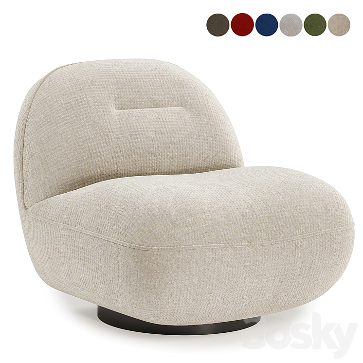 Otis Swivel Accent Chair Arm chair 3D model