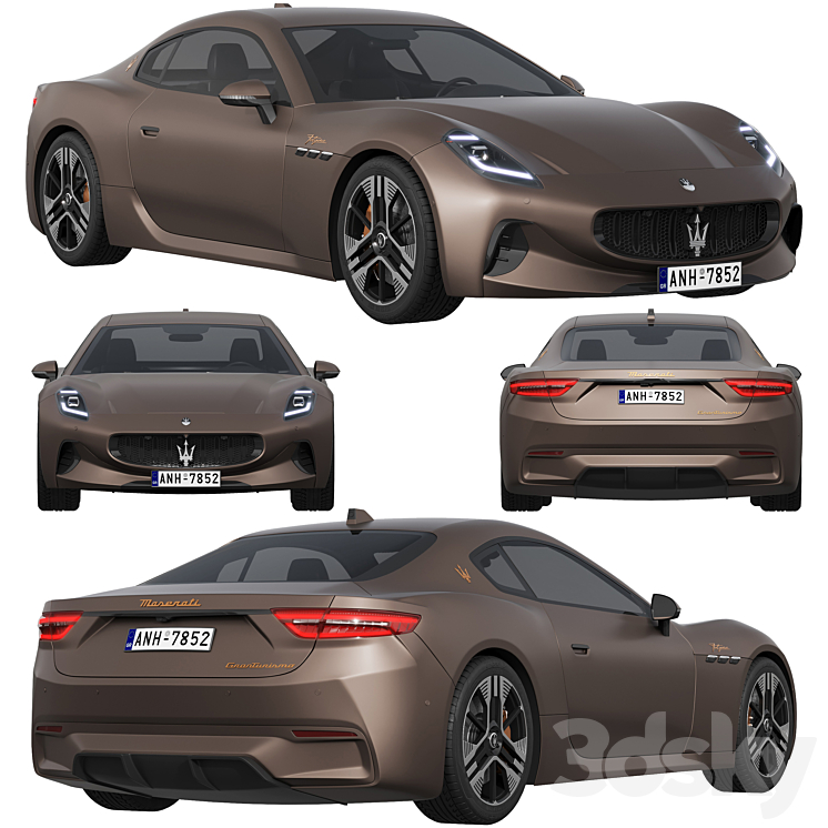 1:18 BBR Maserati Granturismo Folgore 2023 Nero Assoluto