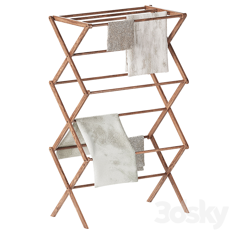 Folding drying rack Zara Home - Bathroom accessories - 3D model