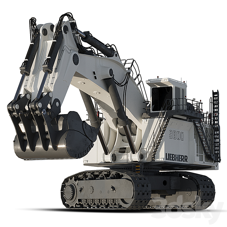 LIEBHERR R9800 Quarry excavator Transport 3D model