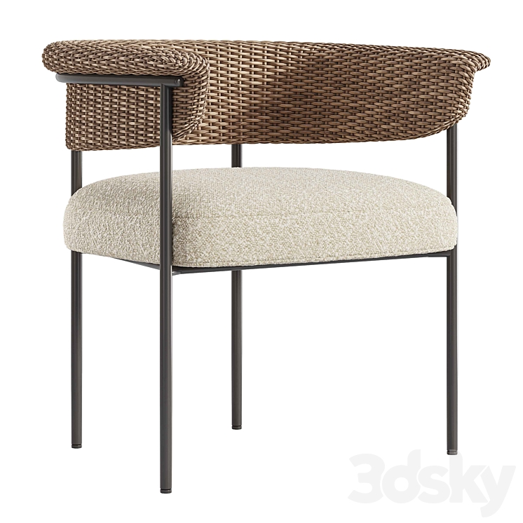 Carrie Outdoor Dining Chair Chair 3D model
