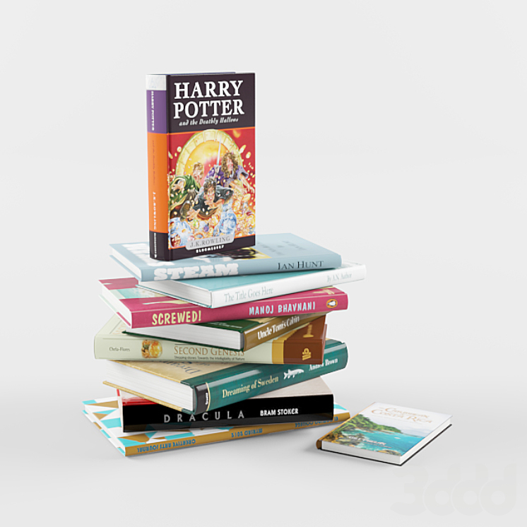 Набор книг - Книги - 3D модель