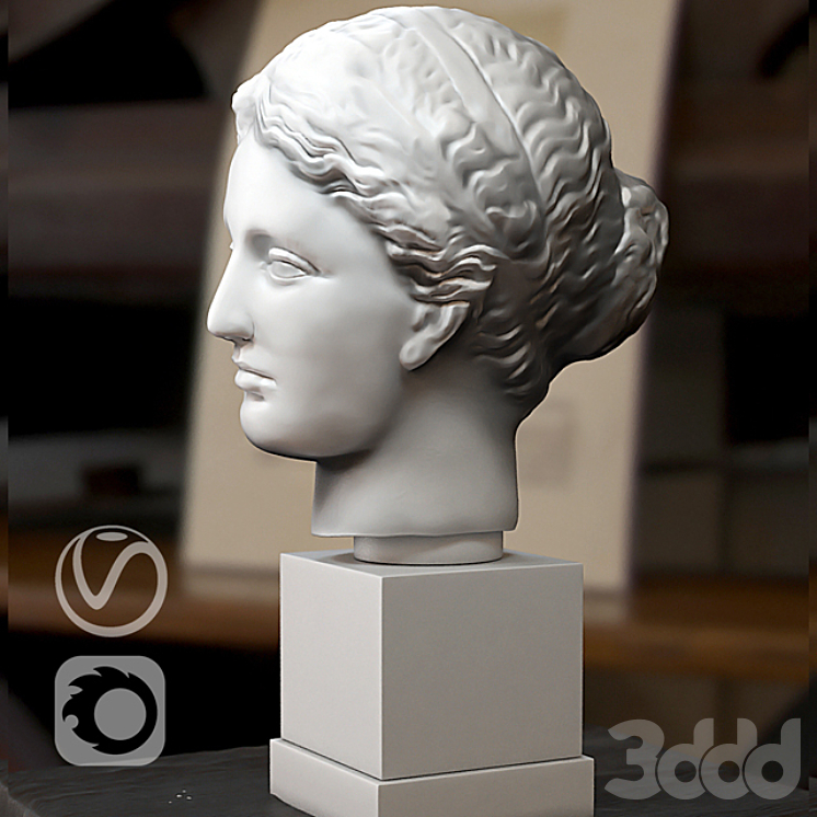 Бюст Афродиты (vray+corona) - Скульптуры - 3D модель