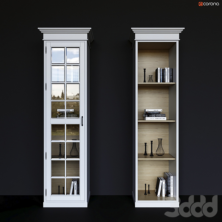 Витрина-библиотека узкая Dantone Home - Шкафы - 3D модель