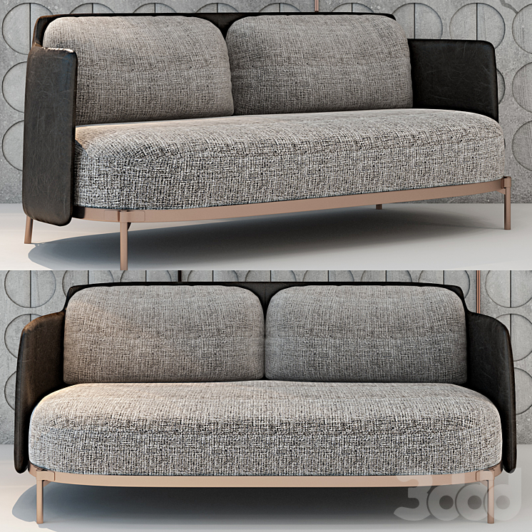 Minotti Tape sofa - Диваны - 3D модель