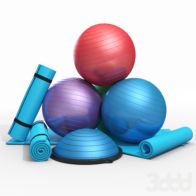 Набор для фитнеса - Спорт - 3D модель