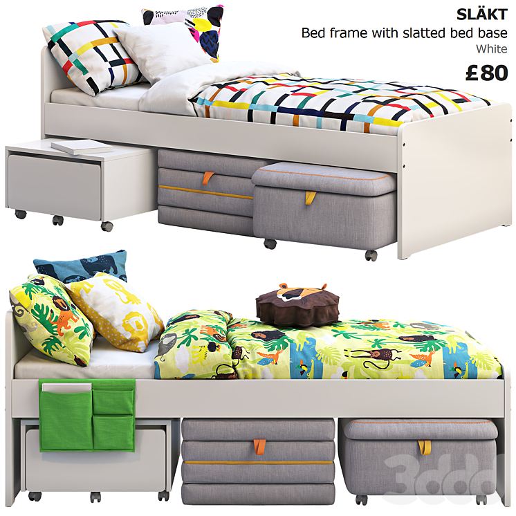 Ikea Slakt (Слэкт) - Кровати - 3D модель