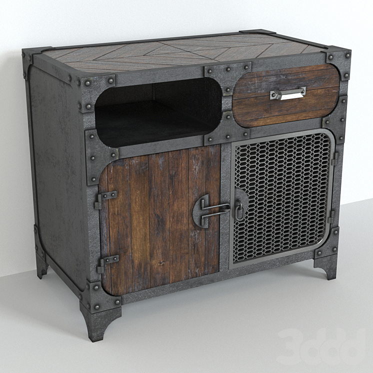 Тумба в стиле лофт - Тумбы, комоды - 3D модель
