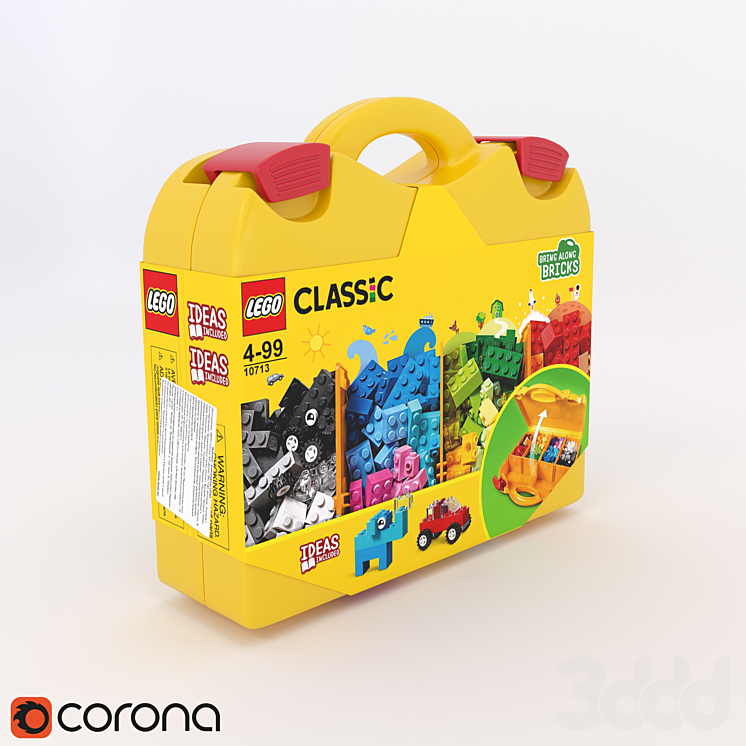 LEGO Classic Creative Suitcase PACKED 3D