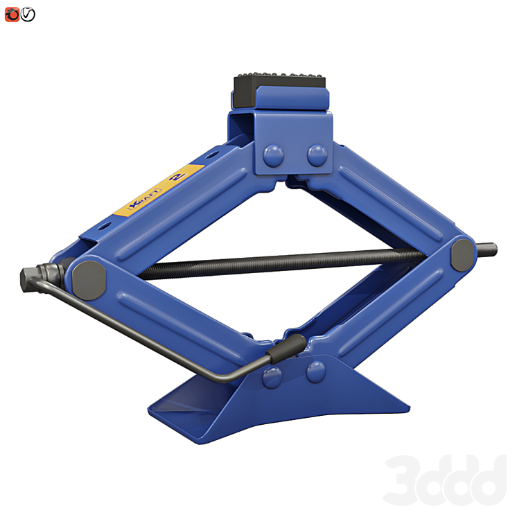 Ромбический домкрат Kraft 2т - Транспорт - 3D модель