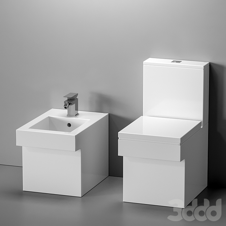 GROHE Cube - Унитаз и Биде - 3D модель