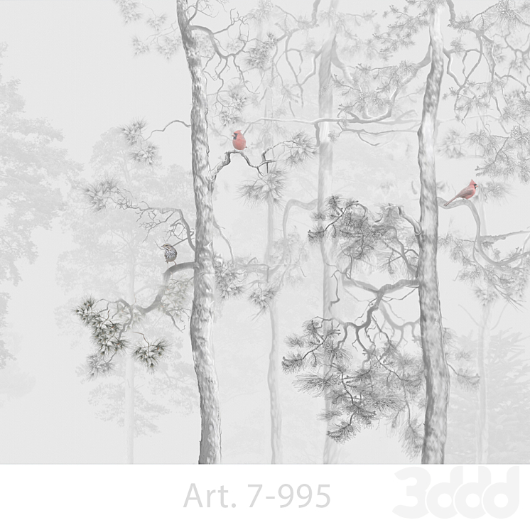 Фотообои MasterFresok Арт. 7-995 OM - Стены, обои - 3D модель