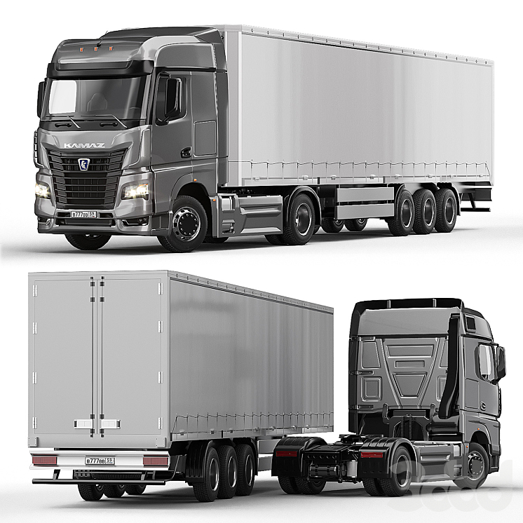 KAMAZ 54901 - Транспорт - 3D модель