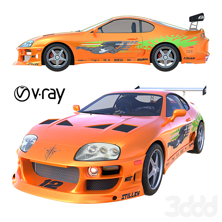 Toyota Supra Mk4 A80 F F Style 3D