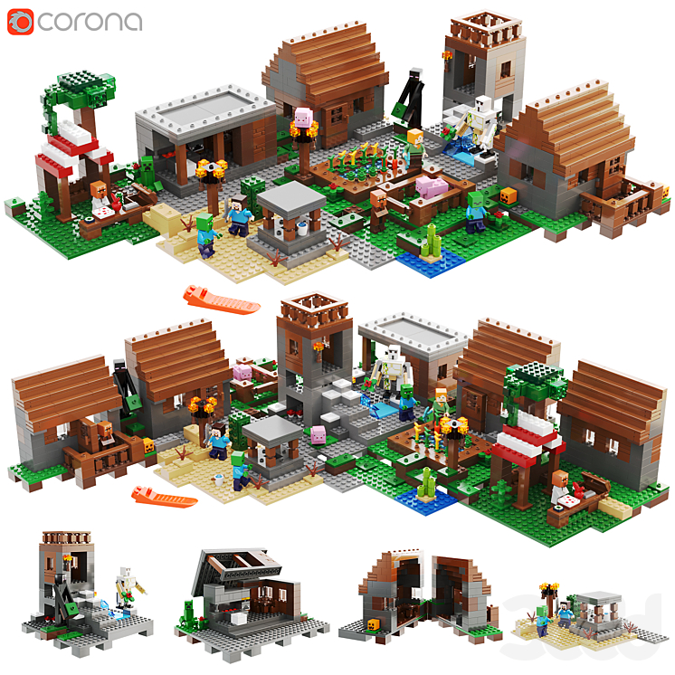 Lego Minecraft | The Village 21128 - Игрушки - 3D модель