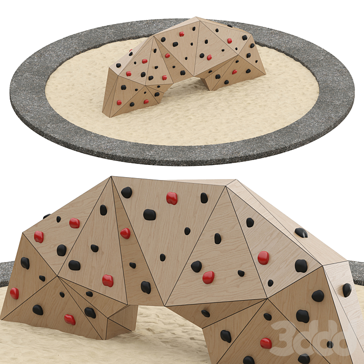 Песочница 7 - Детская площадка - 3D модель