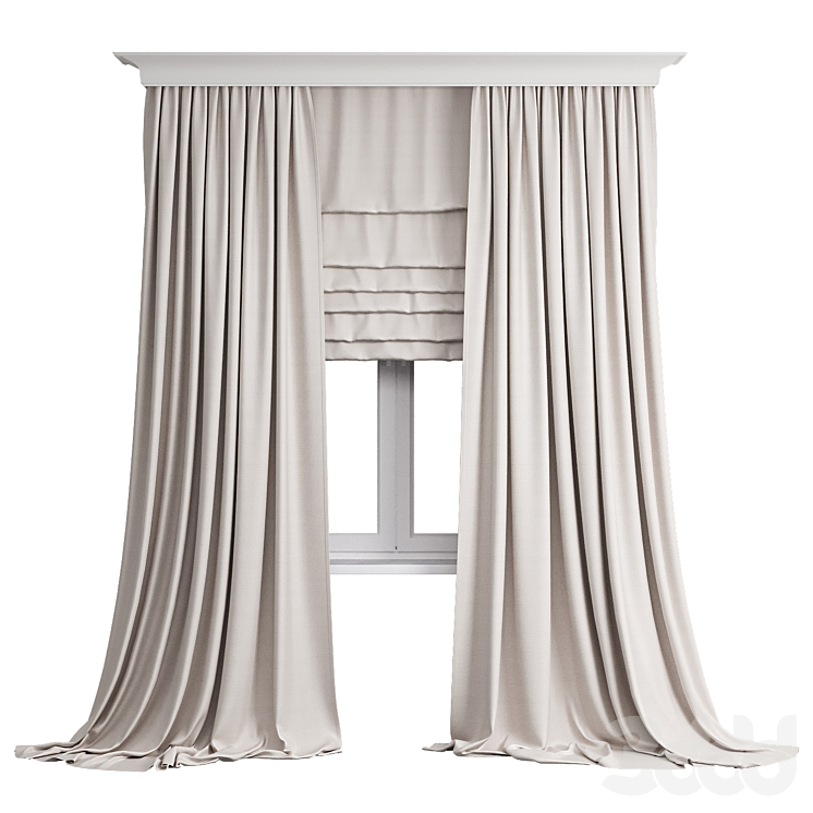 Curtain 56/ Шторы - Шторы - 3D модель