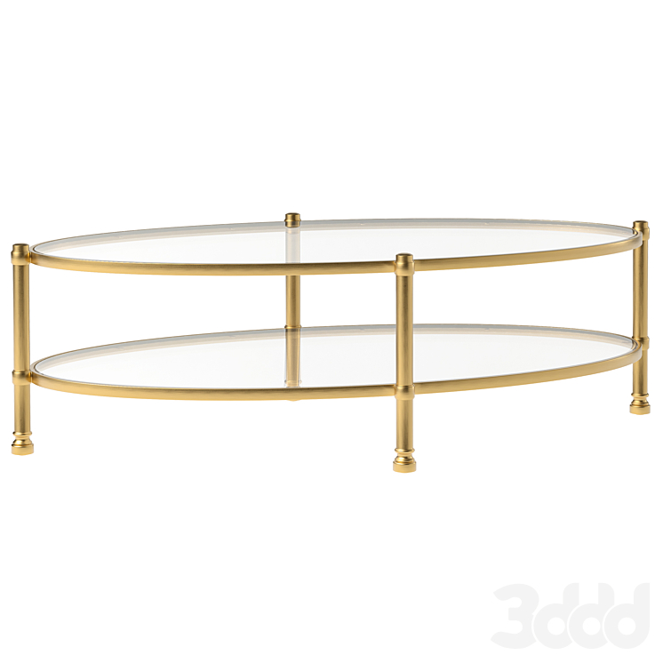 Everson Oval Coffee Table Столы 3D модель