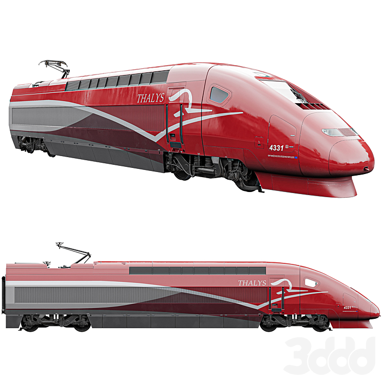 TGV PBKA - головной поезд - Транспорт - 3D модель