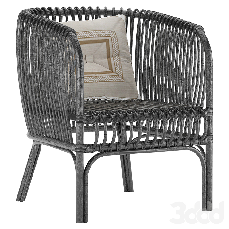 Isabella Rattan Barrel Arm Chair Opalhouse 3D