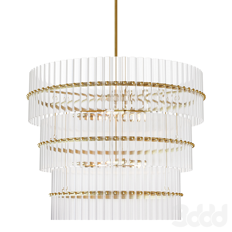 Pottery Barn Mallory Crystal Round 3-Tier Chandelier - Подвесной - 3D ...