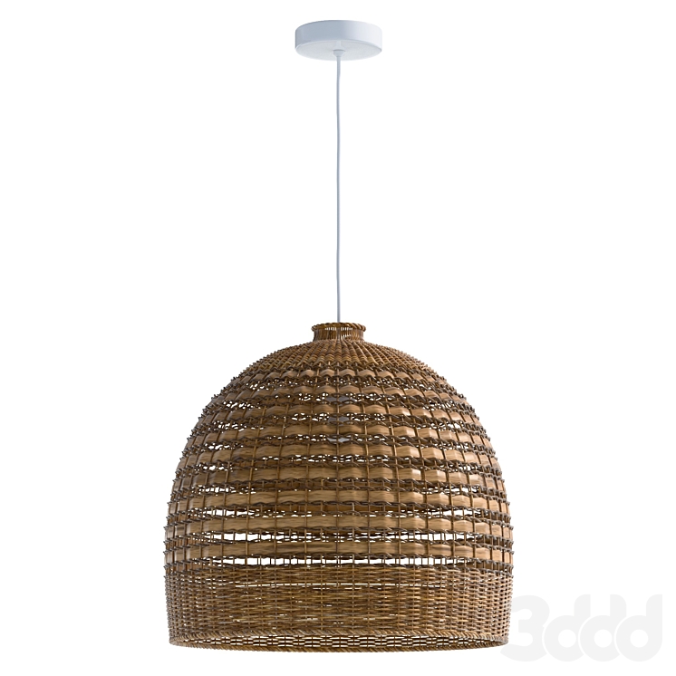 Handwoven Rattan Bell Pendant Light - Подвесной - 3D модель