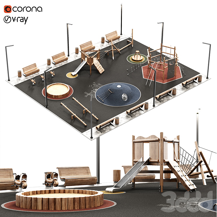 Детская площадка - Детская площадка - 3D модель