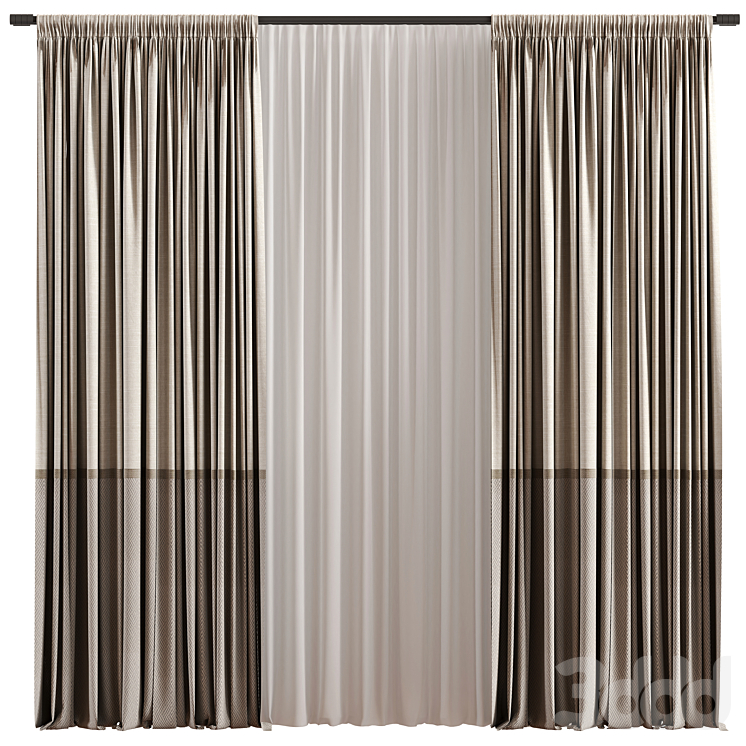 Curtain For interior 104 - Шторы - 3D модель