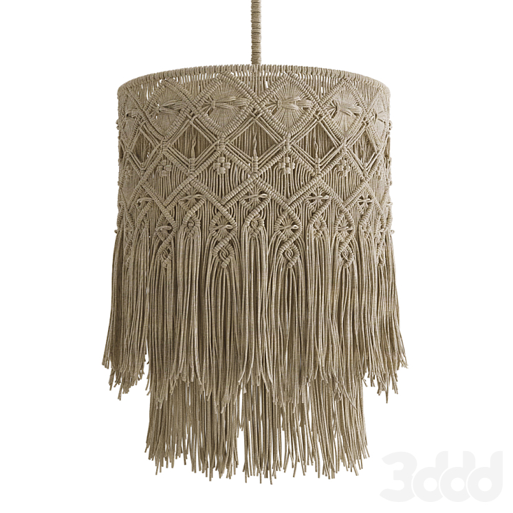 Подвесной светильник Макраме # 7 - Подвесной - 3D модель