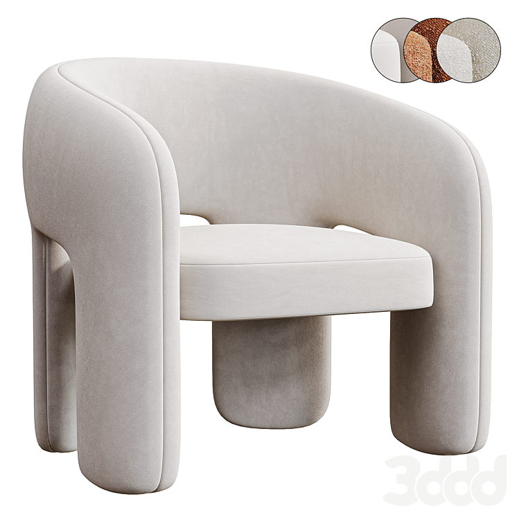 Boucle Dining Chair Стулья 3D модель