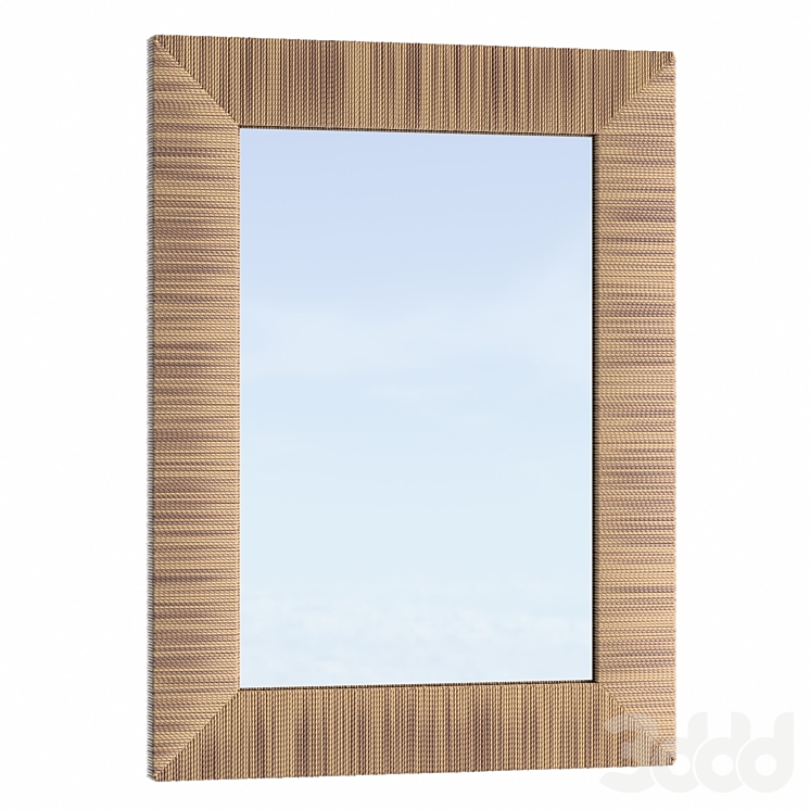 Rectangle Handwoven Seagrass Wall Mirror - Зеркала - 3D модель
