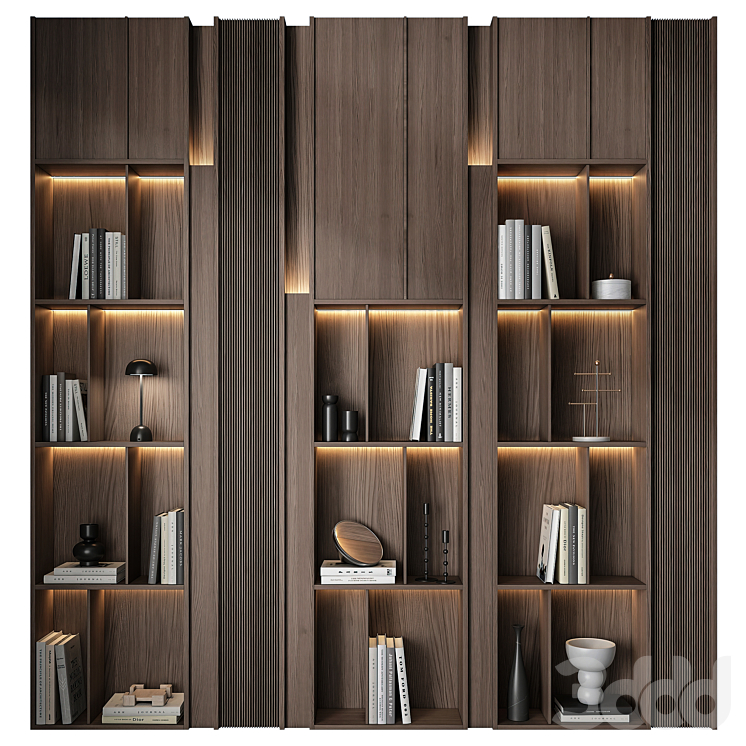 Bookcase 056 - Стеллаж - 3D модель