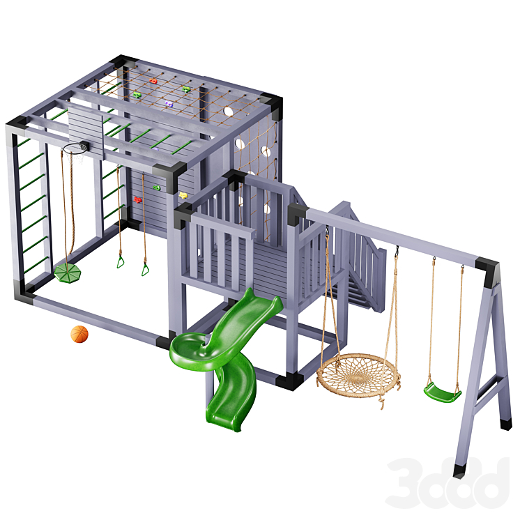 Kids Playground Set 02 - Детская площадка - 3D модель