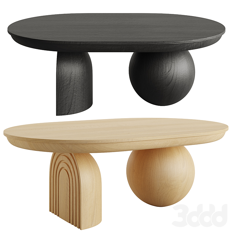 Sonali Oval Coffee Table Anthropologie - Столы - 3D модель