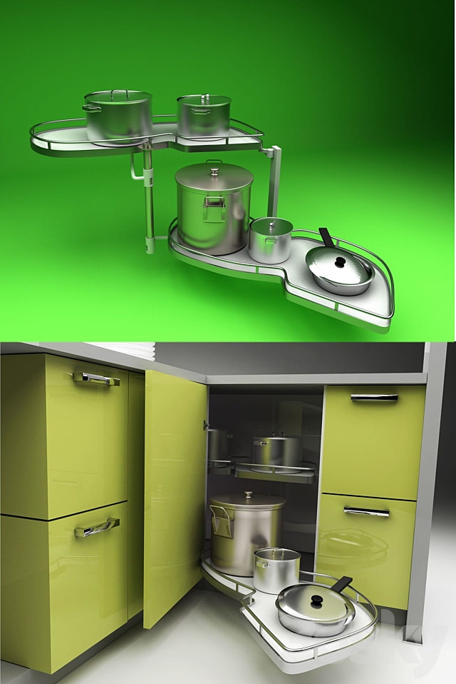 3d Models Other Kitchen Accessories Kessebohmer Lemans 2