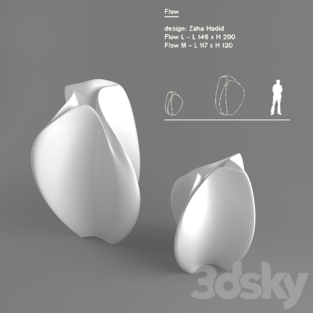 3d Models Vase Flow By Zaha Hadid