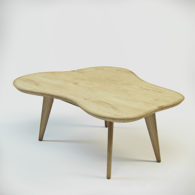 3d models: Table - Amoeba shaped coffee table 643TA