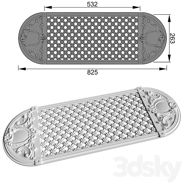 3d Models Miscellaneous Vent Grill Plastic And Gypsum