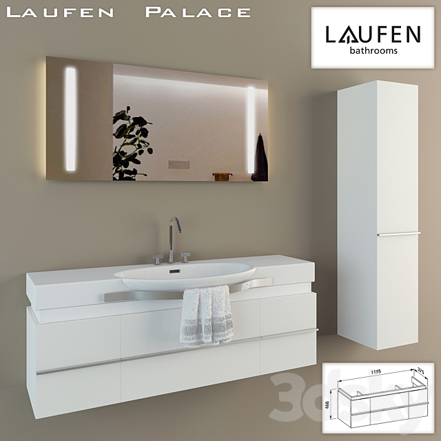 3d Models Bathroom Furniture Laufen Palace