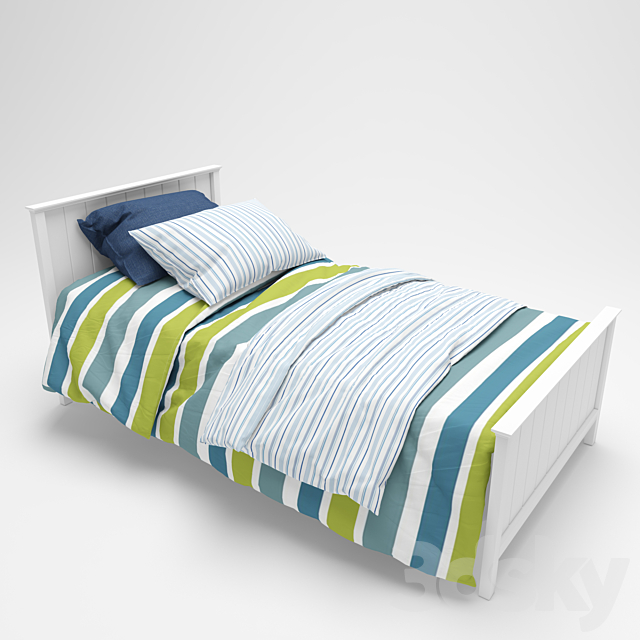 3d Models Bed John Lewis Single Bedsteads Ashton White