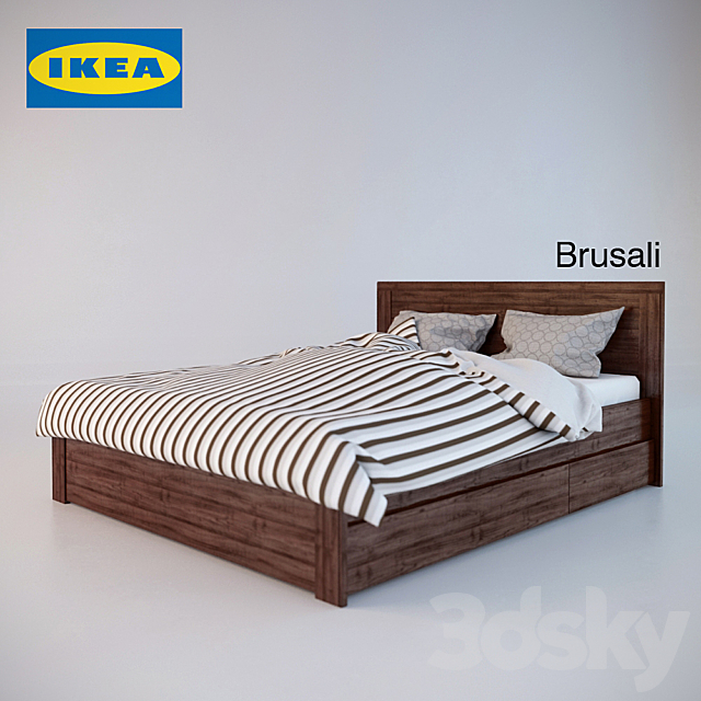 Ikea Brusali Bed 3d Models 3dsky, Brusali Bed Frame