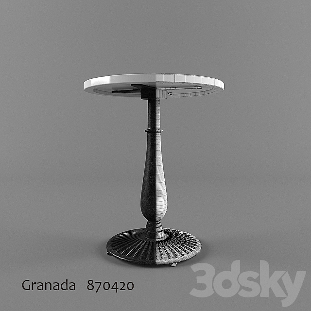 3d Models Table Table Leg Granada