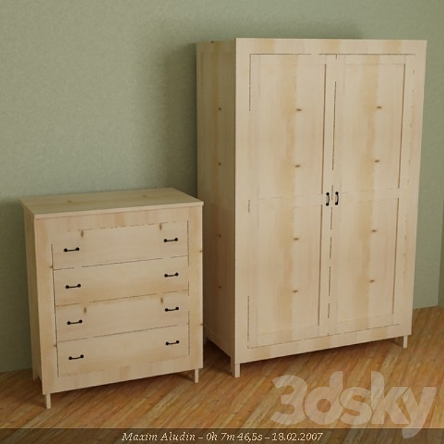3d Models Wardrobe Display Cabinets Stranda Ikea