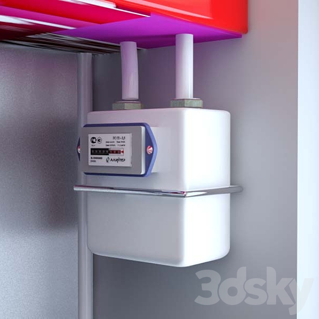 3d Models Kitchen Appliance Gas Meter