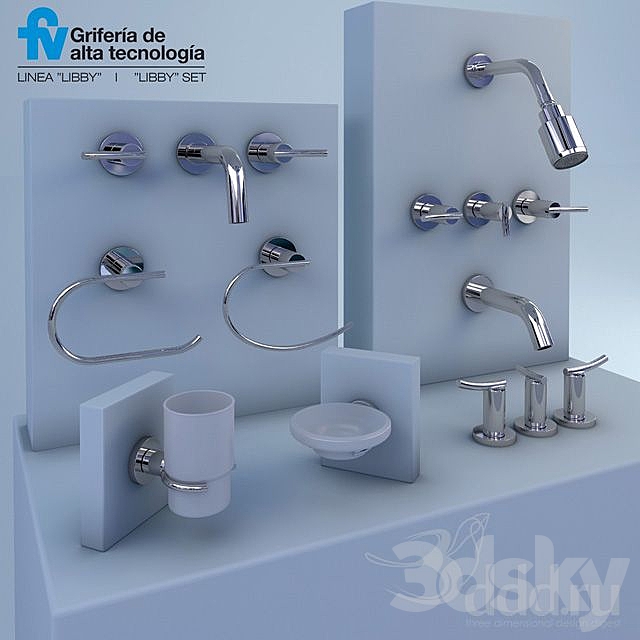 3d Models Bathroom Accessories Fv Libby Set
