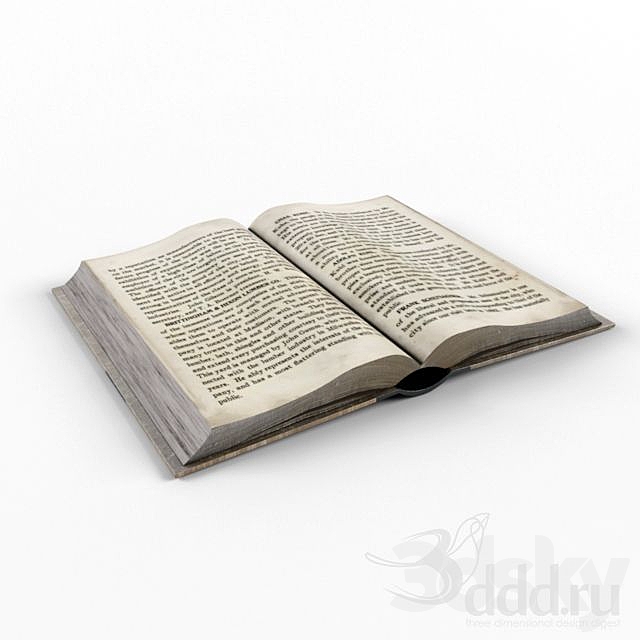 3d Models Books Open Book