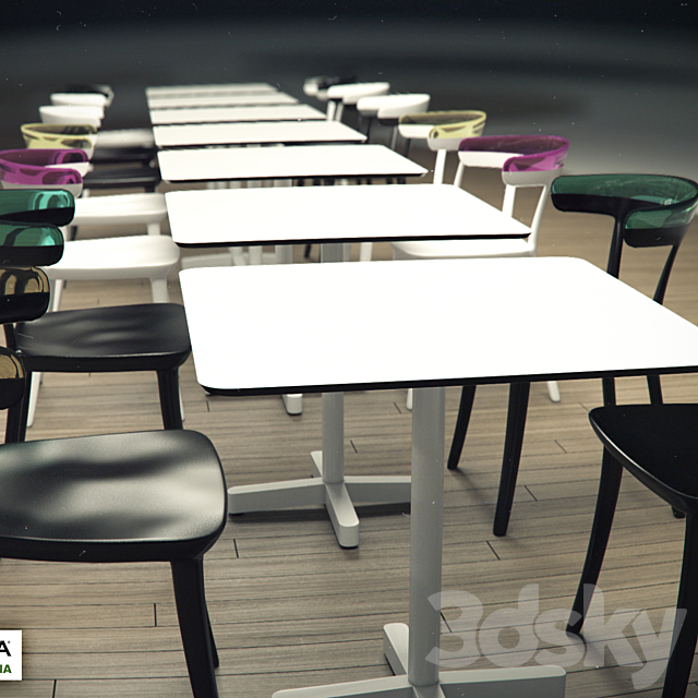 3d models table chair chairs and a