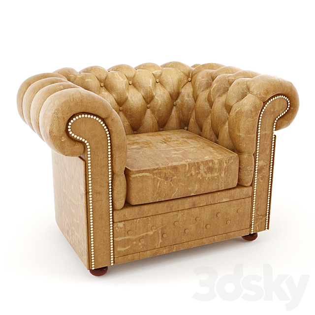 3d models Arm chair Chesterfield armchair