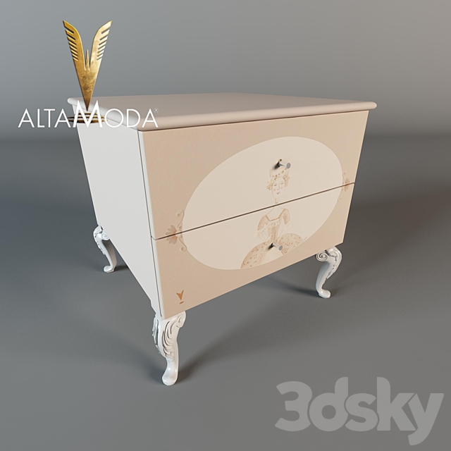 3d Models Sideboard Chest Of Drawer Bedside Table Altamoda Monnalisa 64x64x65